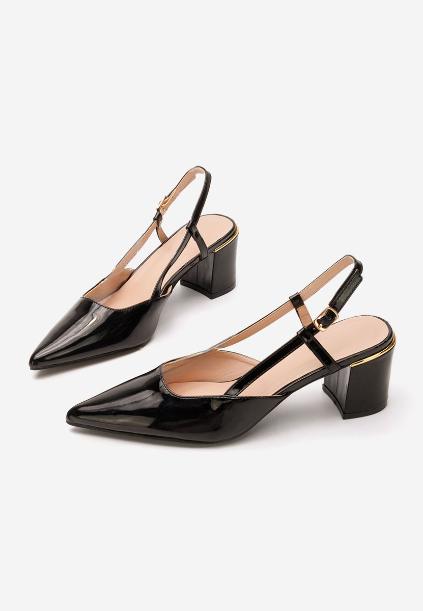 Γόβες slingback Marla μαύρα