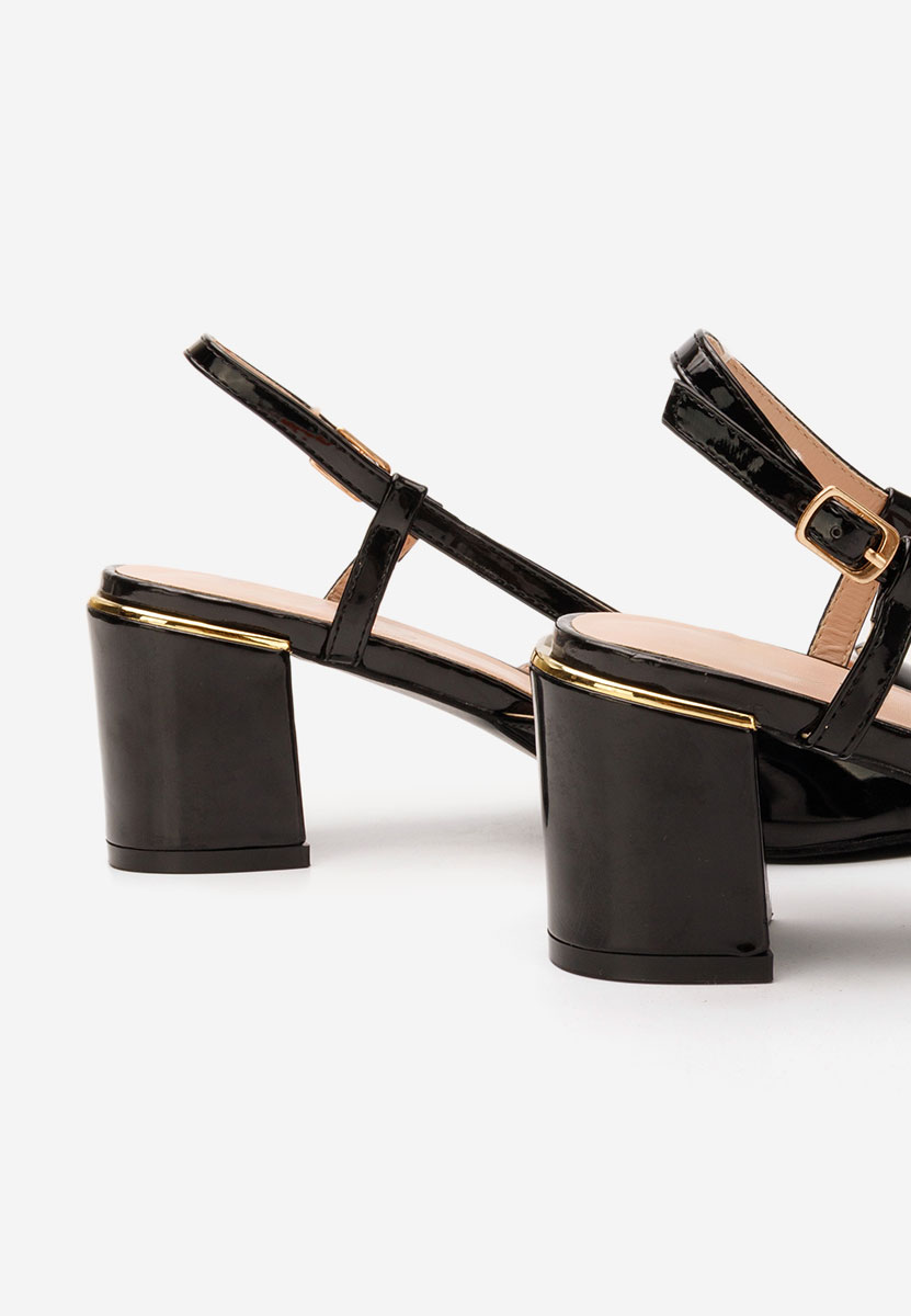 Γόβες slingback Marla μαύρα