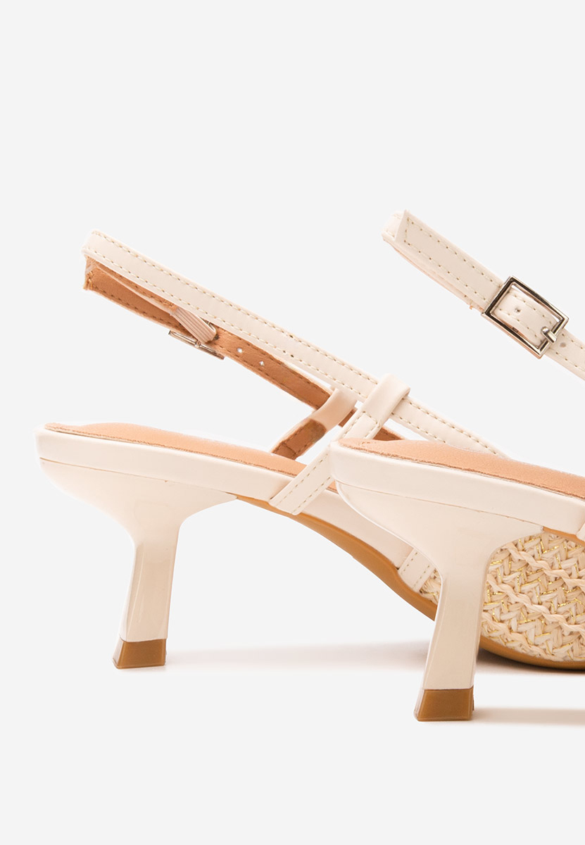 Γόβες slingback Verlie μπεζ