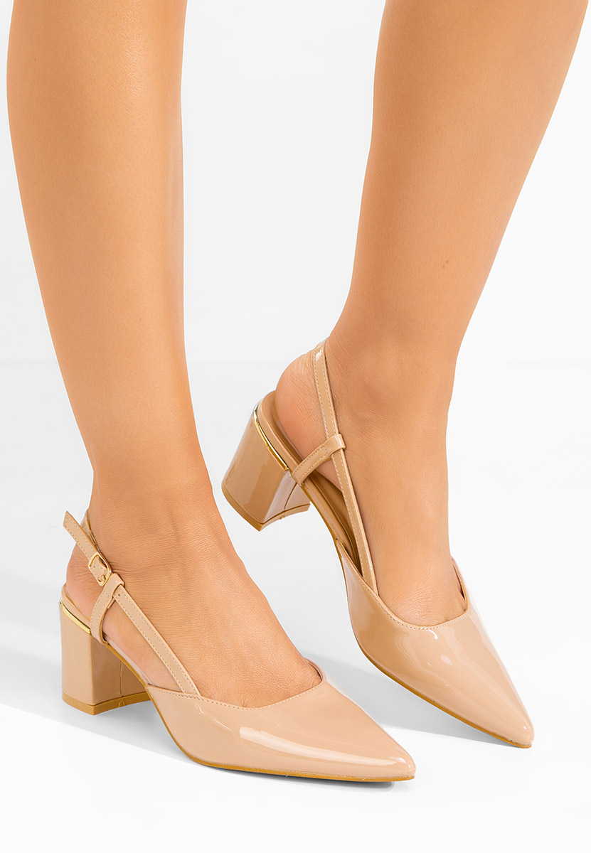 Γόβες slingback Marla μπεζ