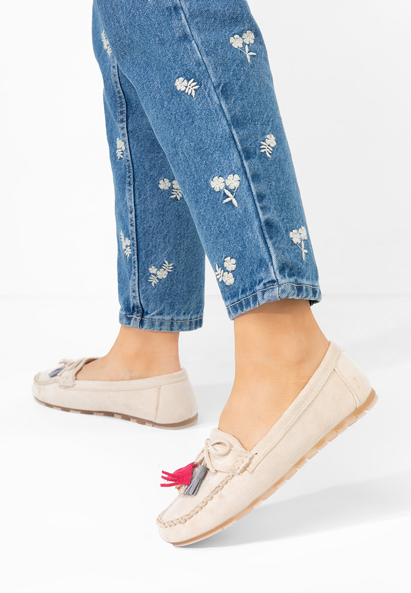 Μοκασίνια γυναικεια Prestia V2 μπεζ