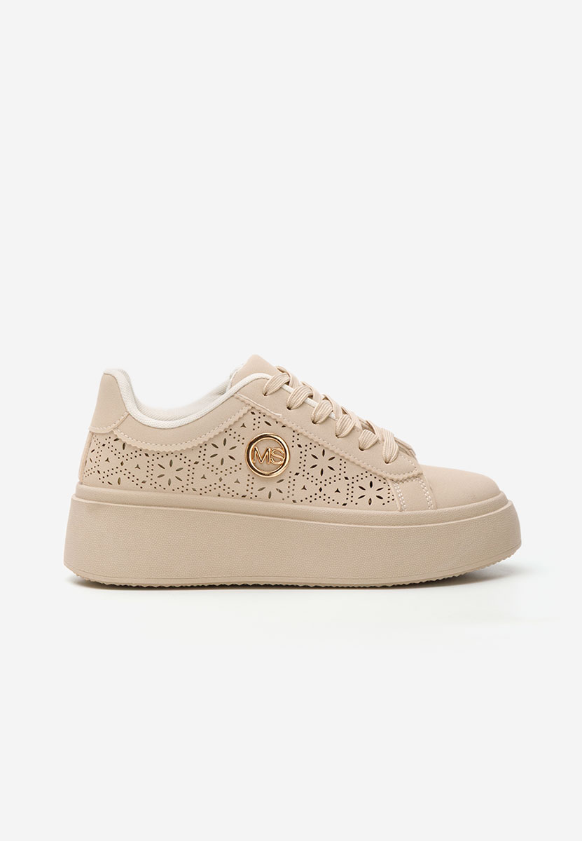 Sneakers με πλατφόρμα Nidya μπεζ