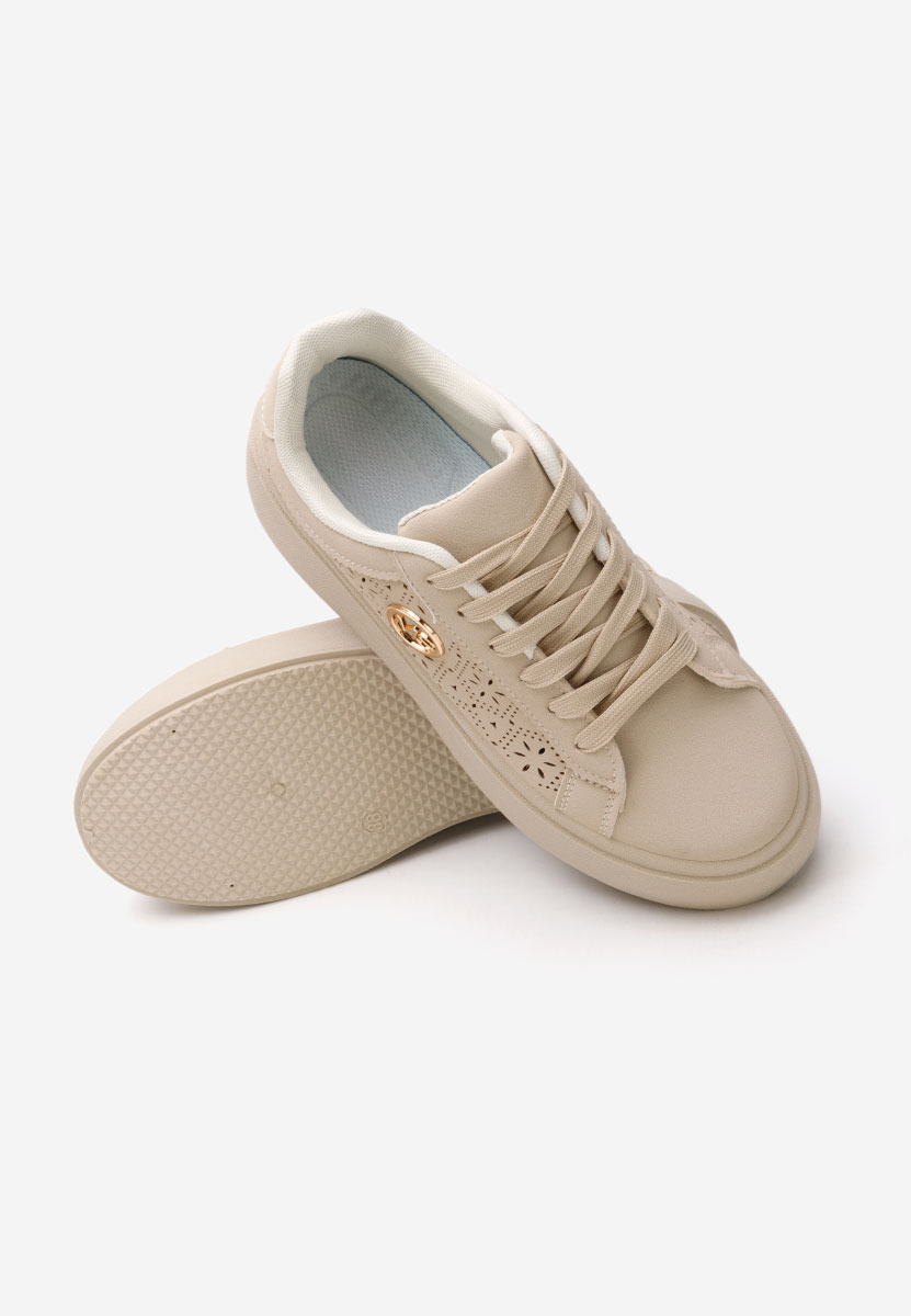Sneakers με πλατφόρμα Nidya μπεζ