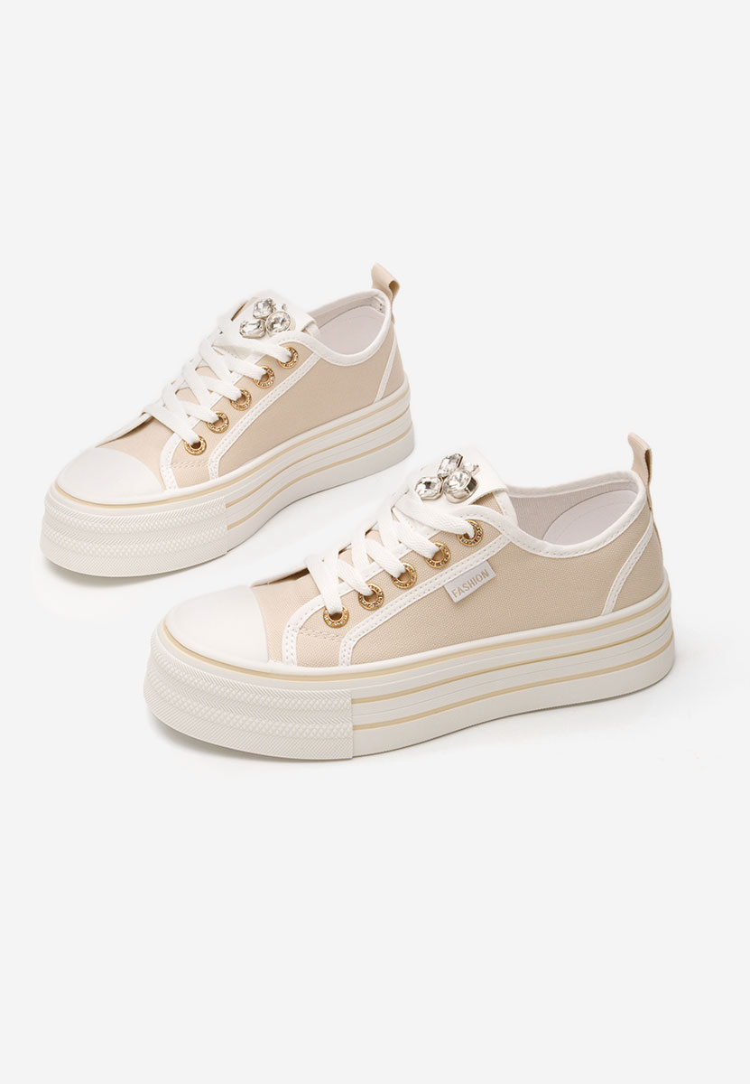 Γυναικεία sneakers Charita μπεζ