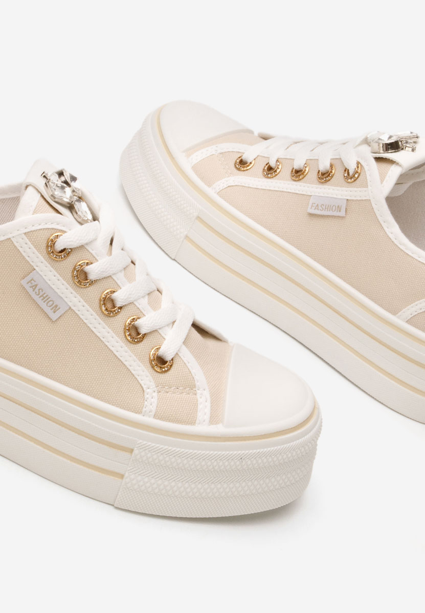 Γυναικεία sneakers Charita μπεζ
