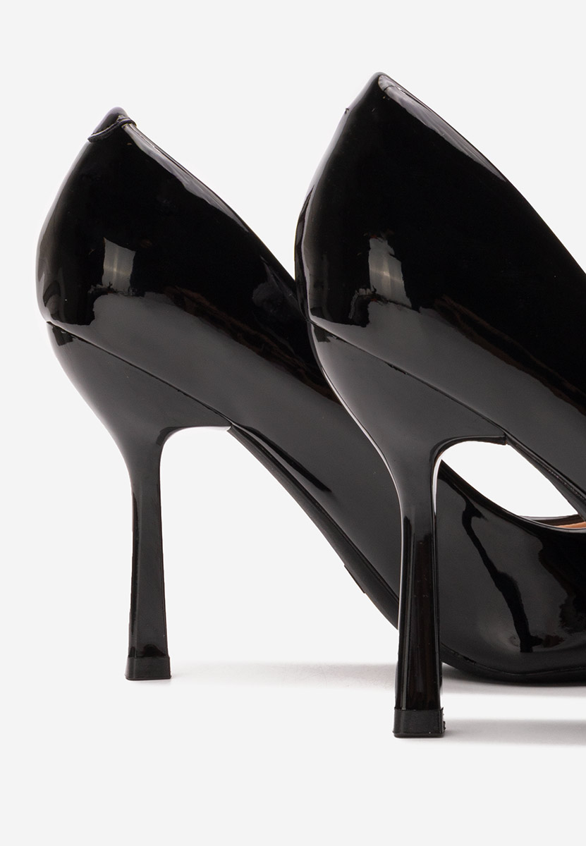 Γόβες στιλέτο λουστρίνι Avilaga μαύρα