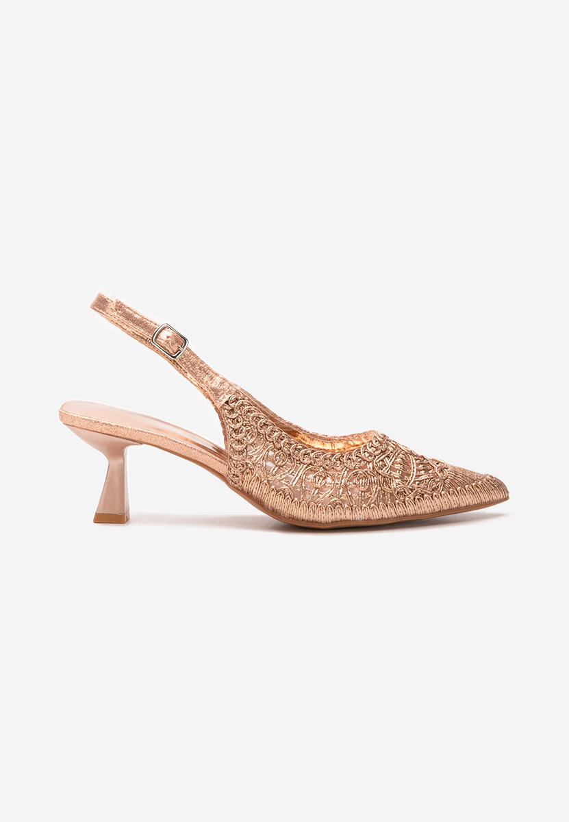 Γόβες slingback Alisiana champagne