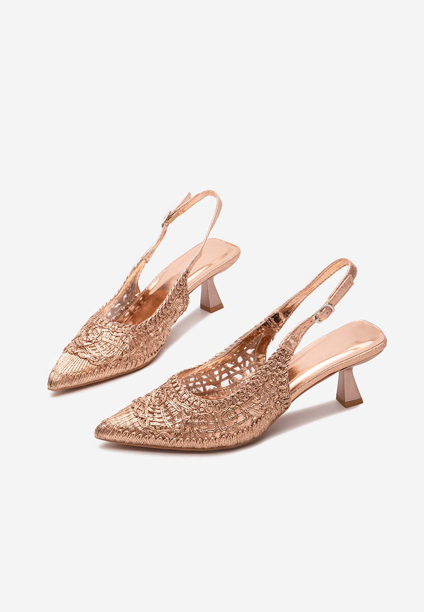 Γόβες slingback Alisiana champagne
