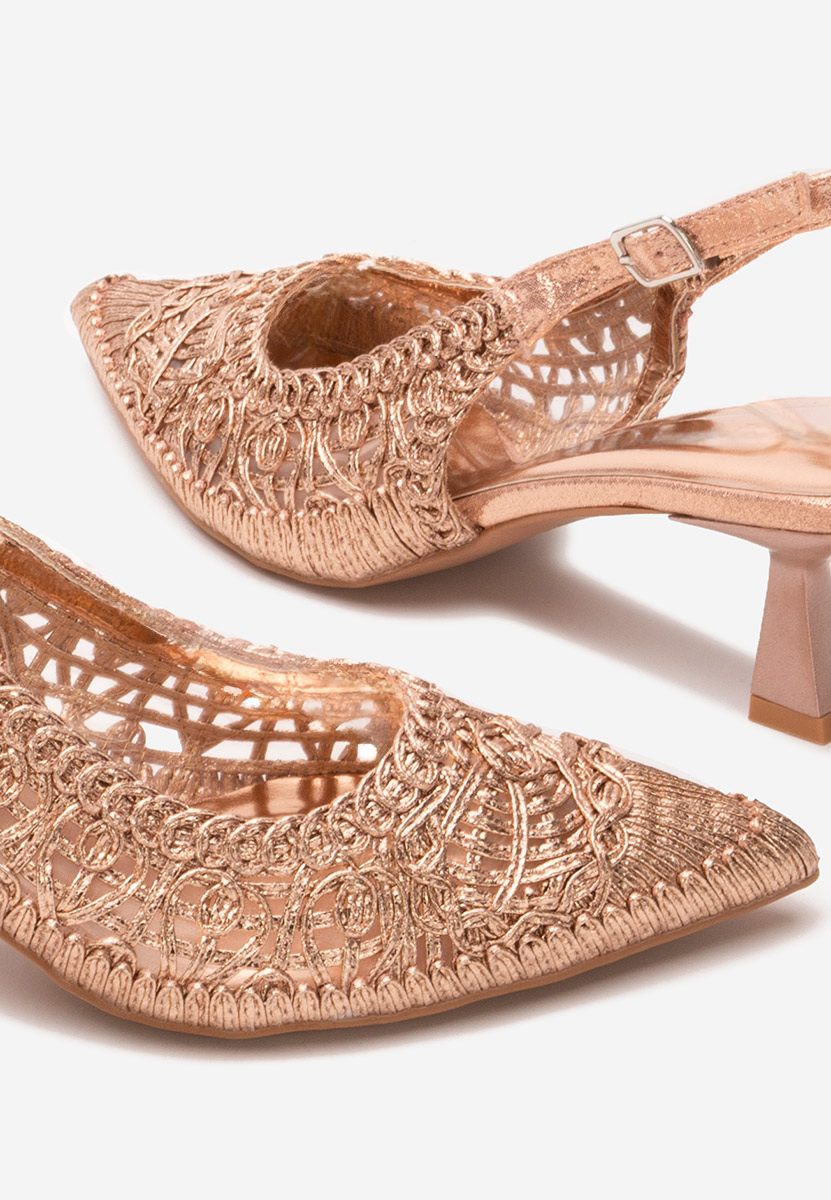 Γόβες slingback Alisiana champagne