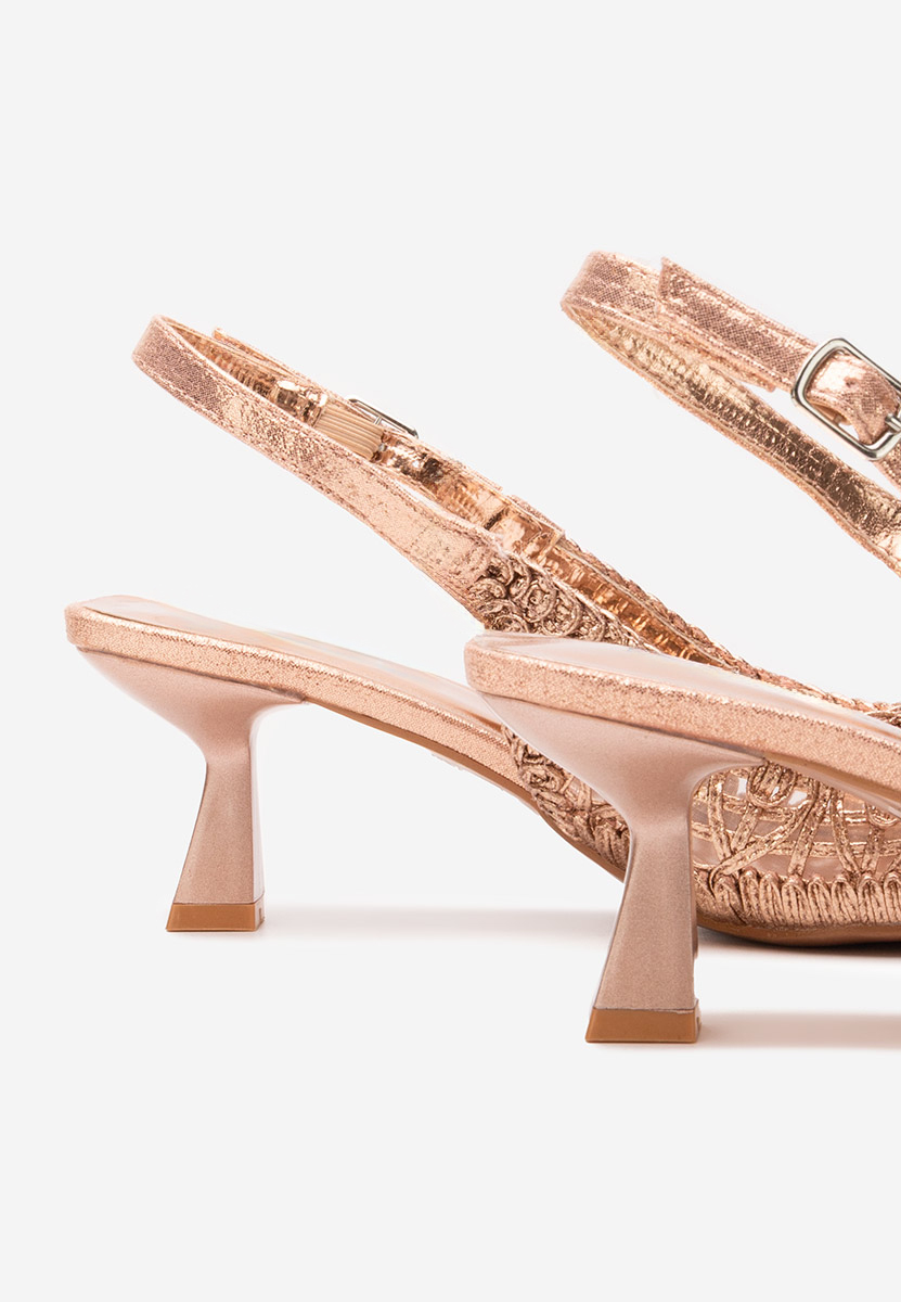 Γόβες slingback Alisiana champagne