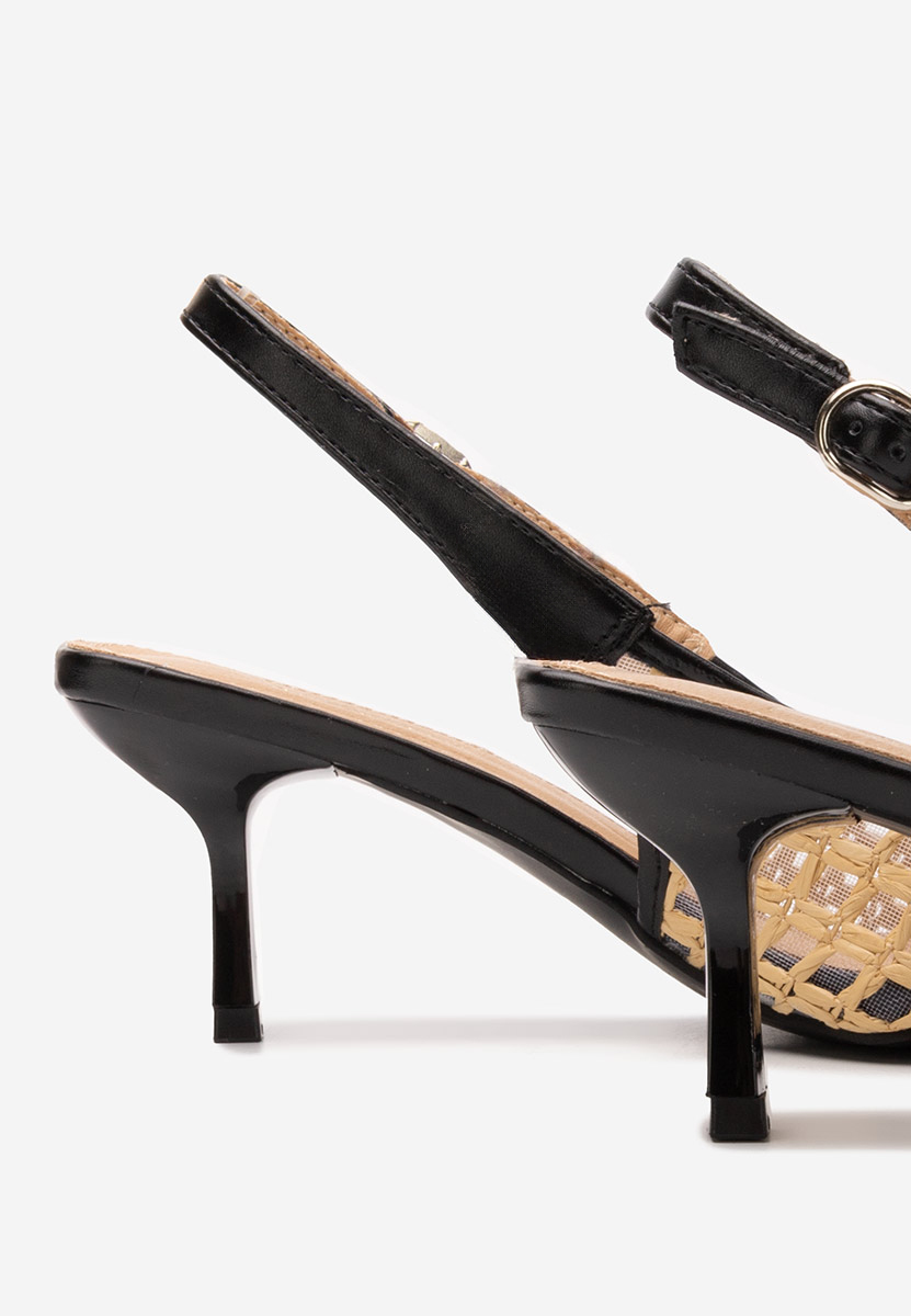 Γόβες slingback Laine μαύρα