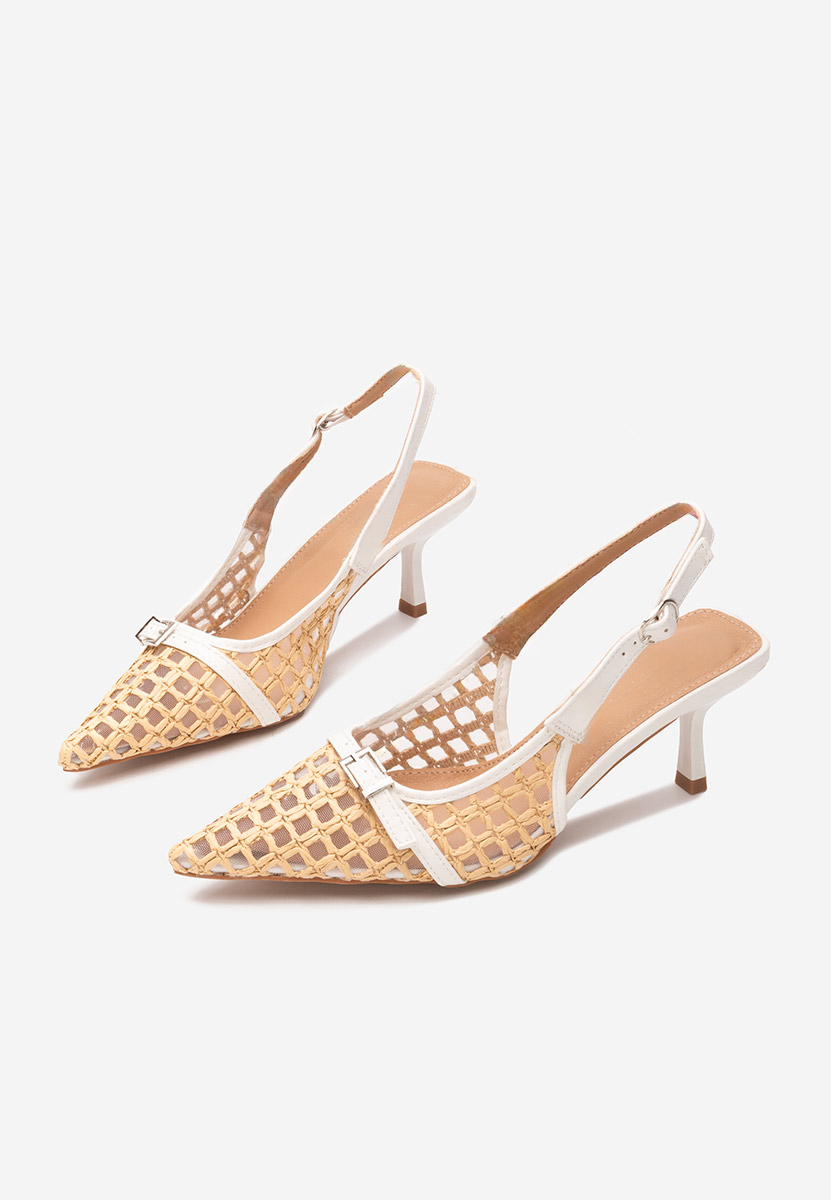 Γόβες slingback Laine V2 μπεζ