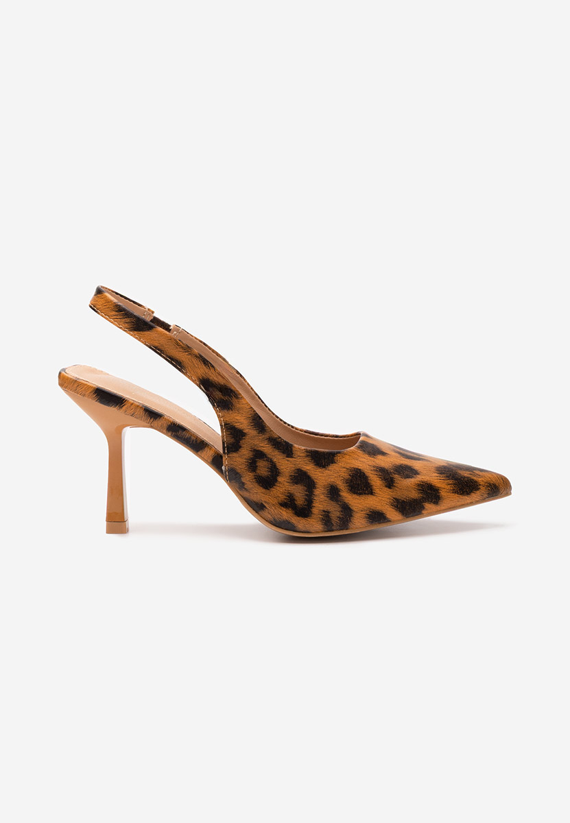 Γόβες slingback Nomalisa λεοπαρ