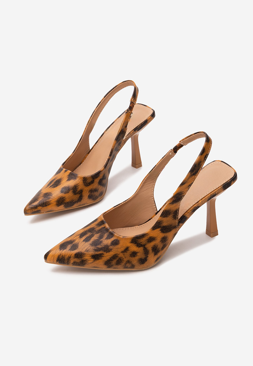Γόβες slingback Nomalisa λεοπαρ