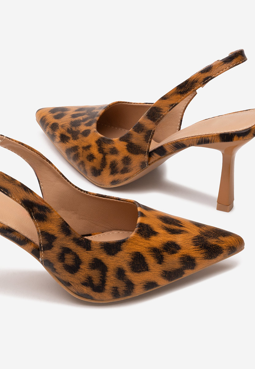 Γόβες slingback Nomalisa λεοπαρ