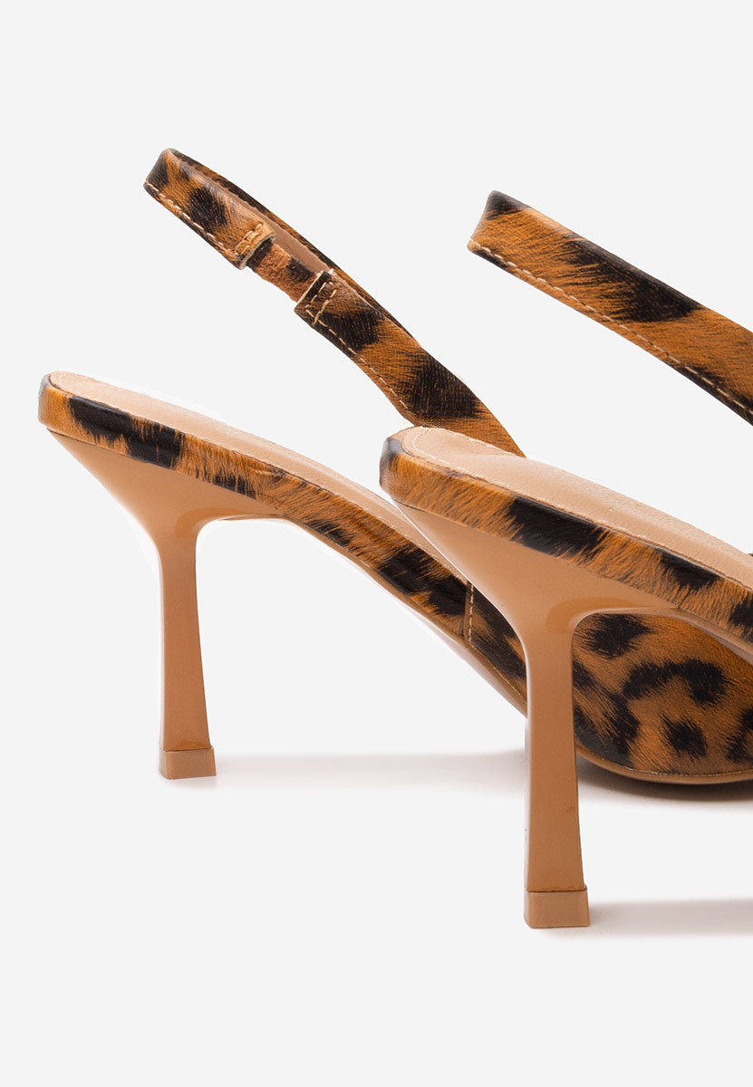 Γόβες slingback Nomalisa λεοπαρ