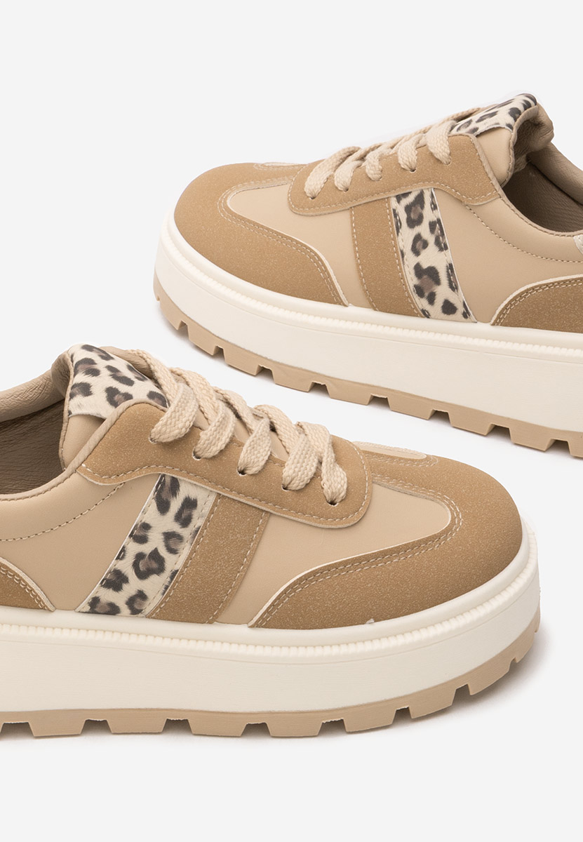 Sneakers με πλατφόρμα Estephany χακι Sneakers με πλατφόρμα Estephany χακι