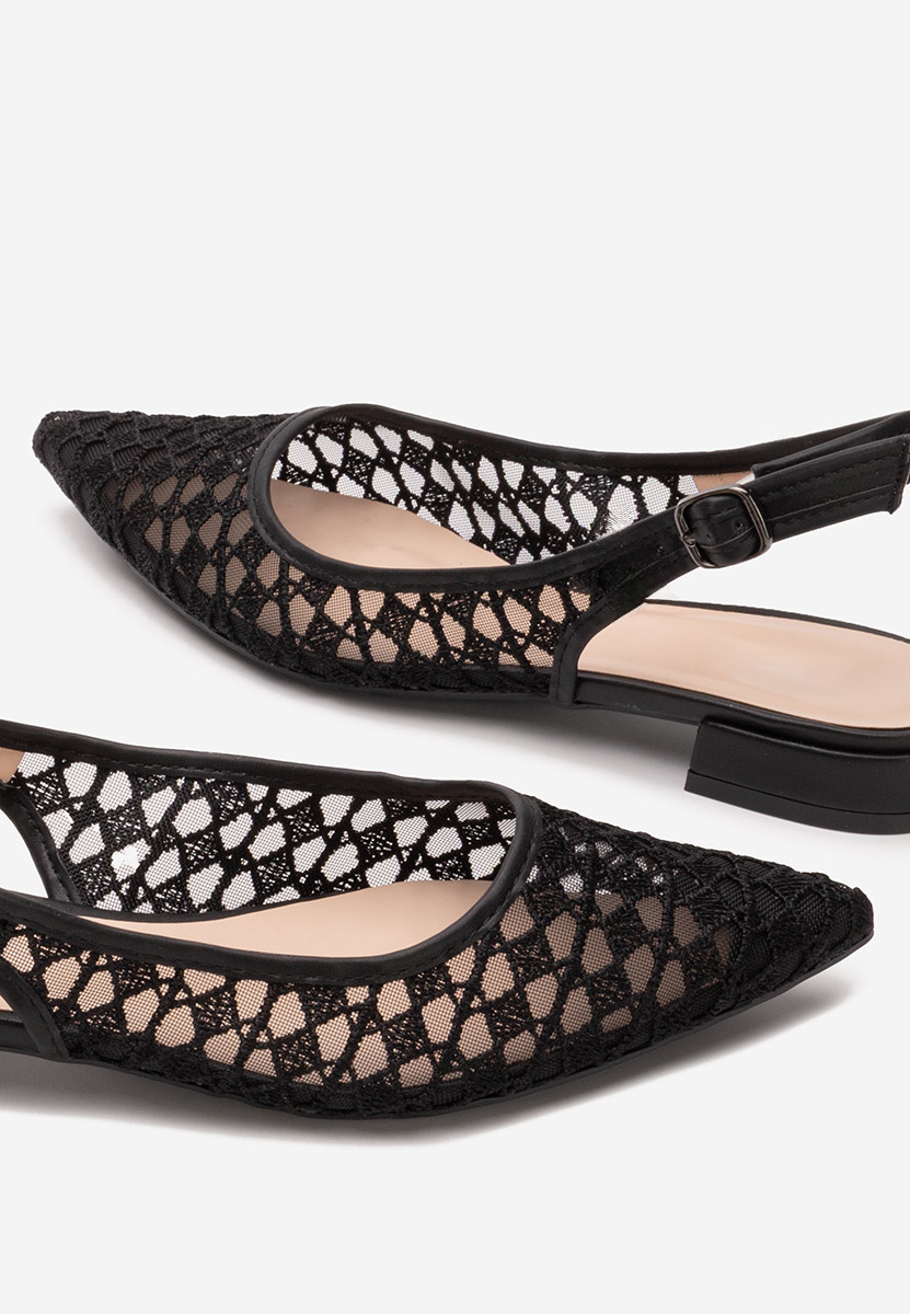 Γόβες slingback Alysya μαύρα