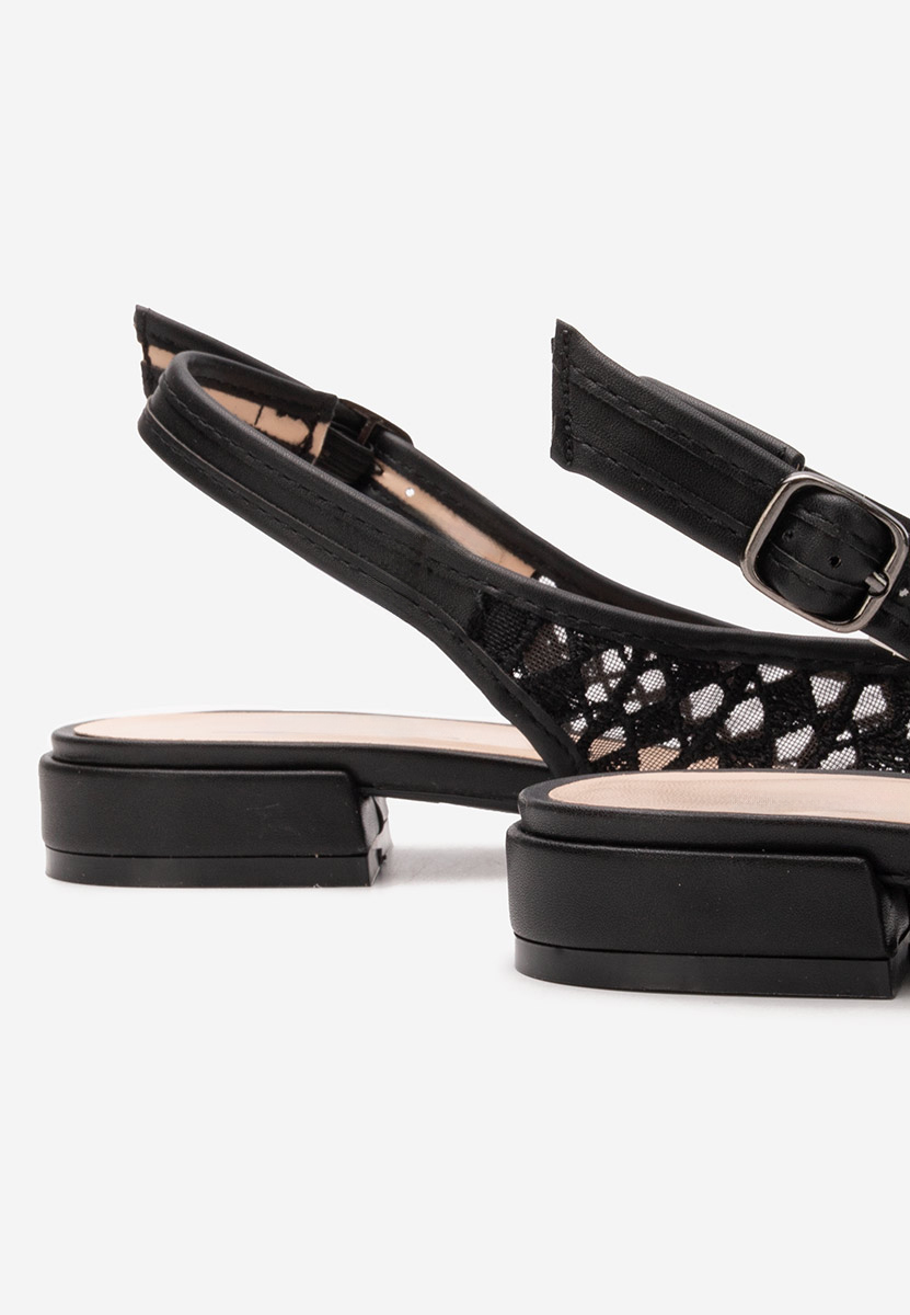 Γόβες slingback Alysya μαύρα