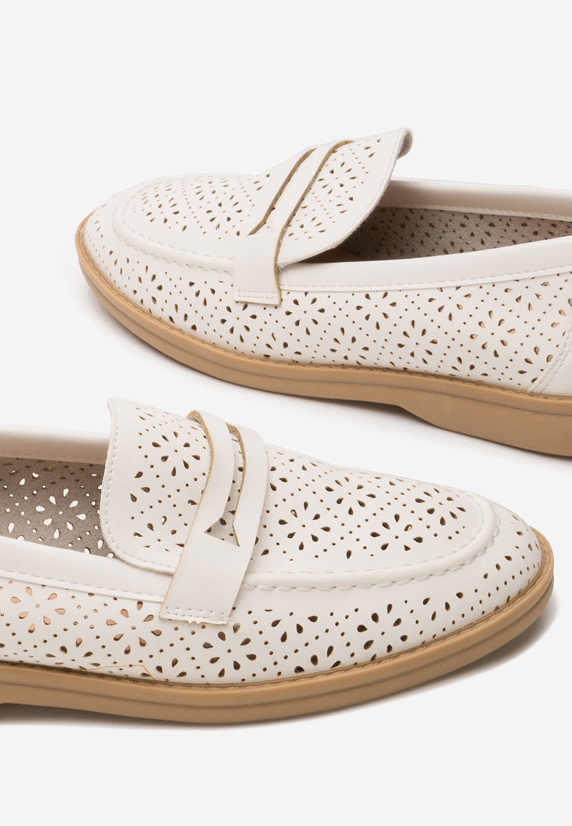 Μοκασίνια  γυναικεια Valtera λευκά