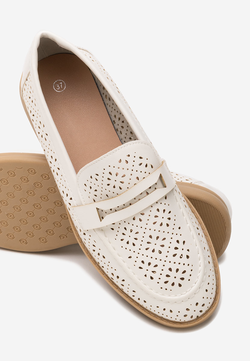 Μοκασίνια  γυναικεια Valtera λευκά