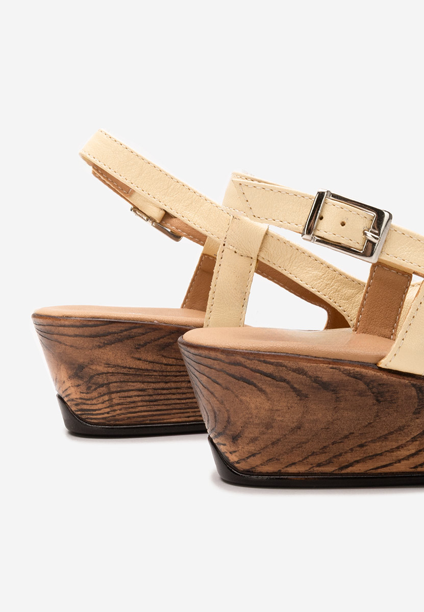 Σανδάλια δερματινα Lovara Κιτρινα