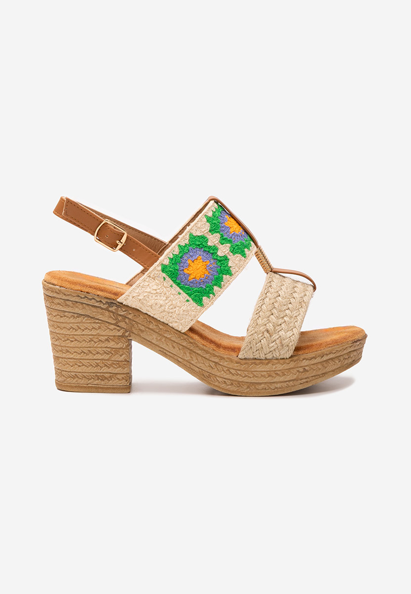 Σανδάλια με πλατφόρμα Zeina μπεζ