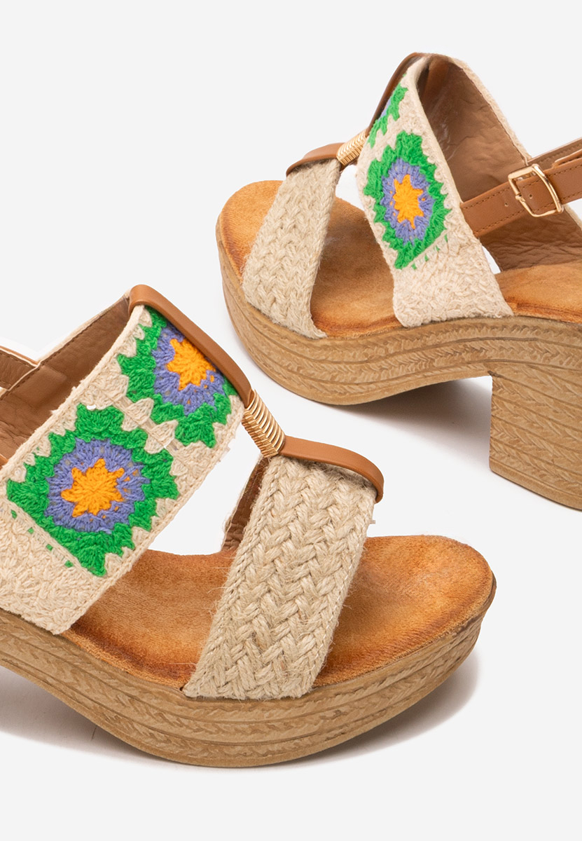 Σανδάλια με πλατφόρμα Zeina μπεζ