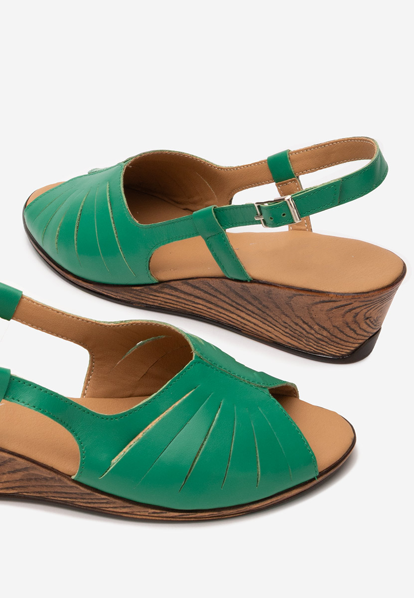 Σανδάλια δερματινα Lovara πρασινο