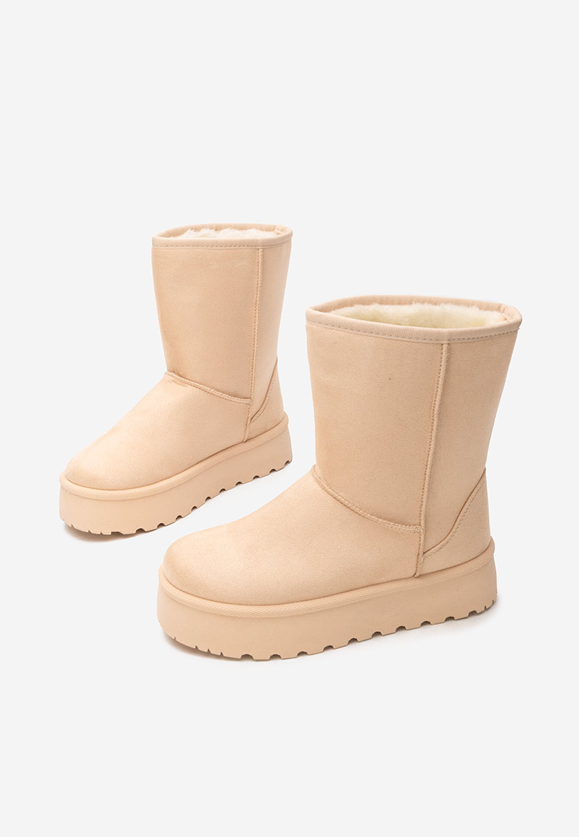 Μπότες τύπου UGG με πλατφόρμα Luisana μπεζ