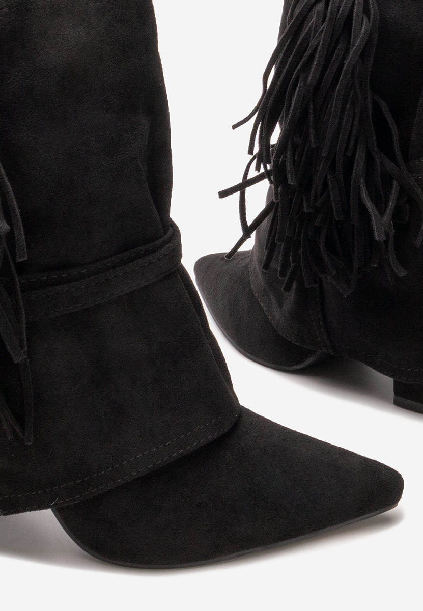 Μποτάκια με χοντρό τακούνι Ranale Μαύρα
