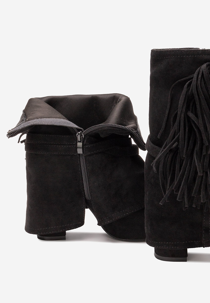 Μποτάκια με χοντρό τακούνι Ranale Μαύρα