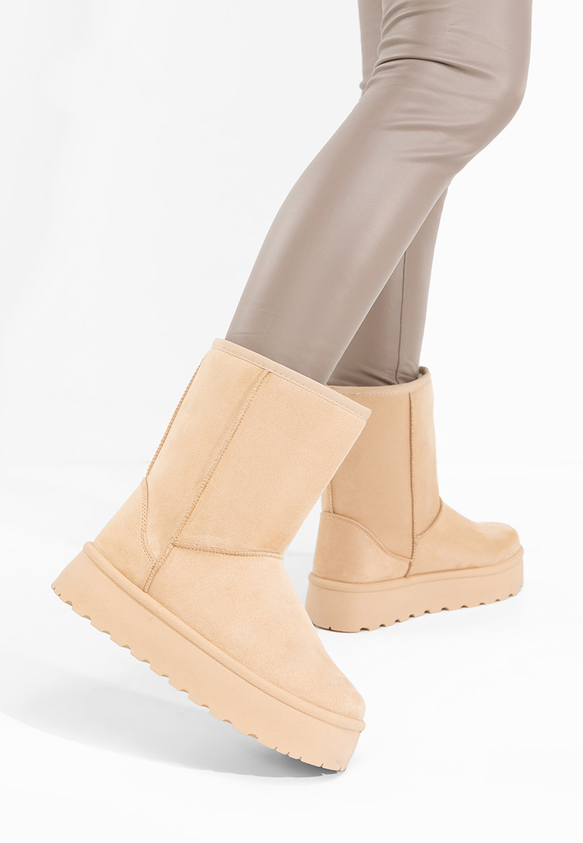 Μπότες τύπου UGG με πλατφόρμα Luisana μπεζ