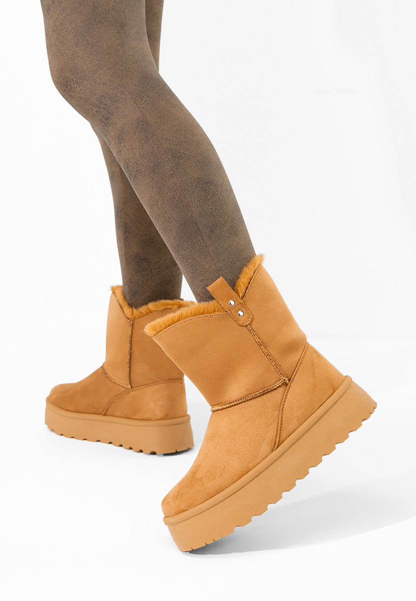 Μπότες τύπου UGG με πλατφόρμα Reika ταμπά