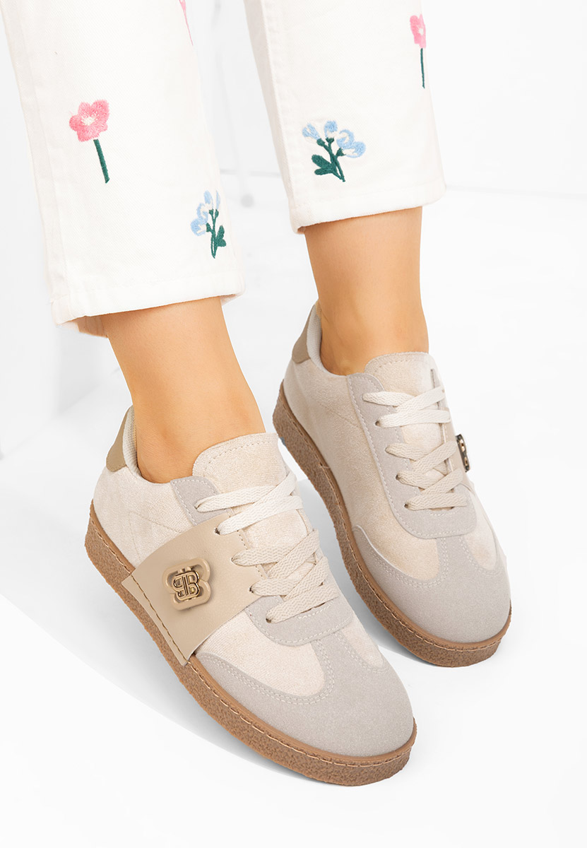 Sneakers γυναικεια Kathea μπεζ
