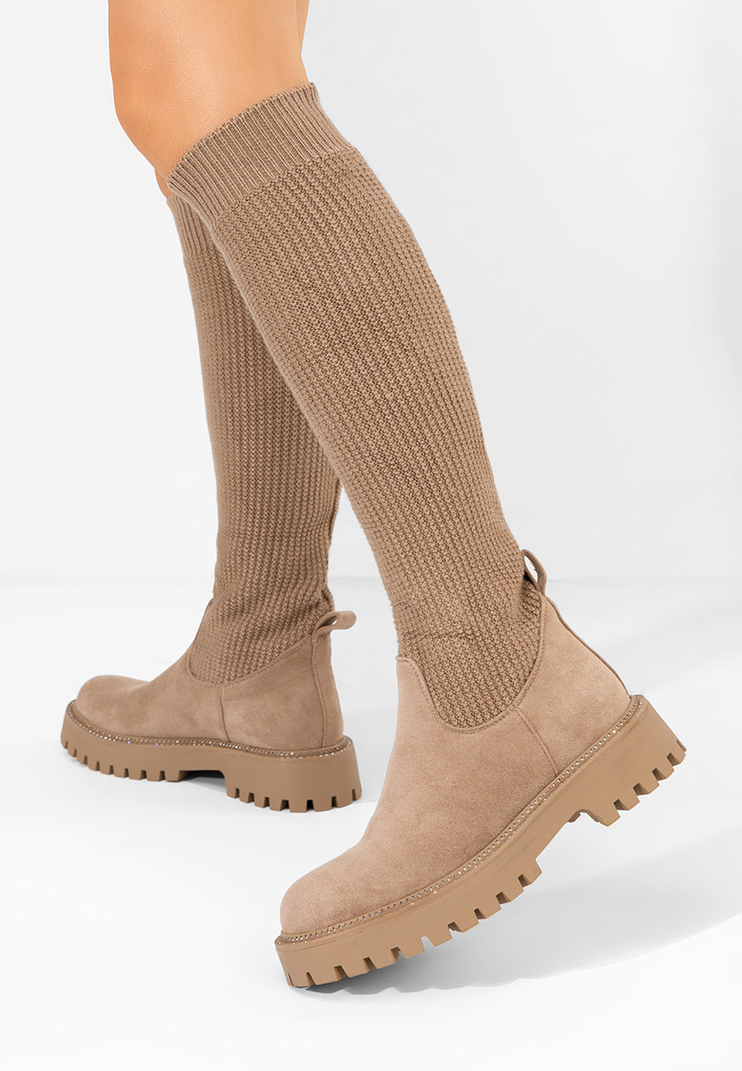 Γυναικείες Μπότες κάλτσα Zorina V2 χακι