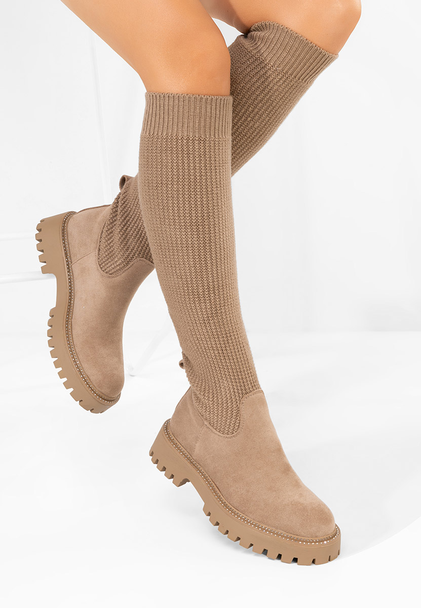 Γυναικείες Μπότες κάλτσα Zorina V2 χακι