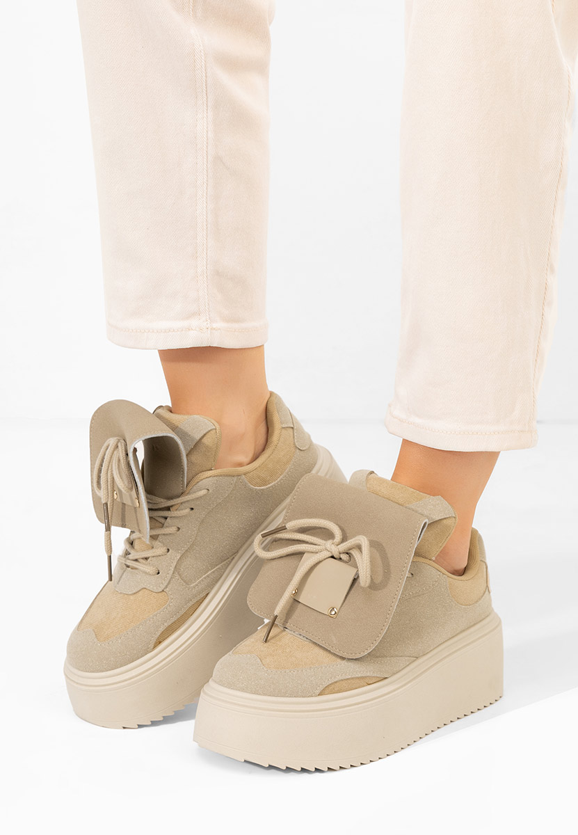 Sneakers με πλατφόρμα Oliveia χακι