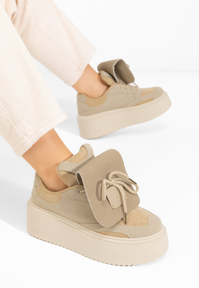 Sneakers με πλατφόρμα Oliveia χακι
