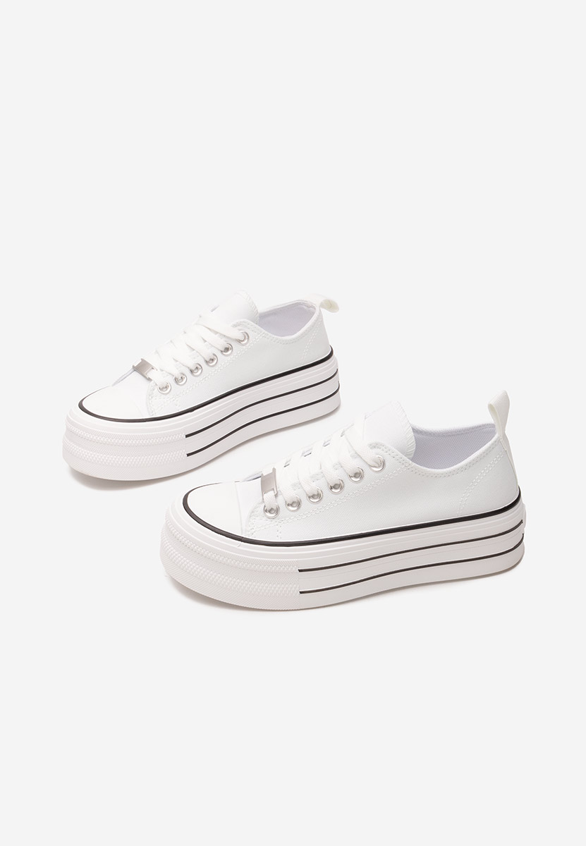 Γυναικεία πανινα πλατφόρμες Kimala λευκά Γυναικεία πανινα πλατφόρμες Kimala λευκά