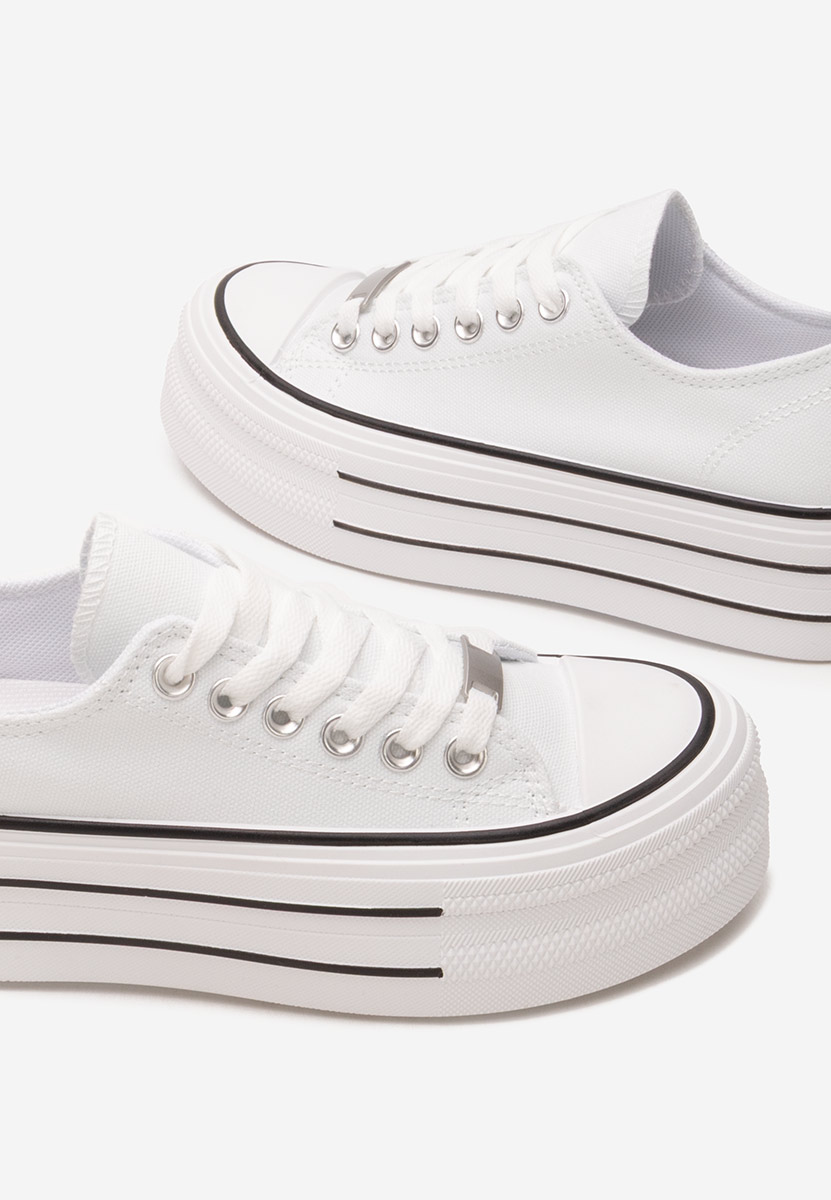 Γυναικεία πανινα πλατφόρμες Kimala λευκά Γυναικεία πανινα πλατφόρμες Kimala λευκά