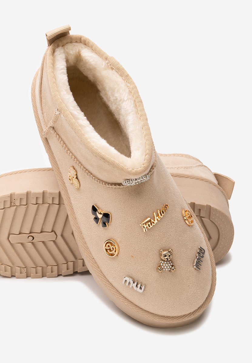 Μπότες τύπου UGG με πλατφόρμα Celinea μπεζ