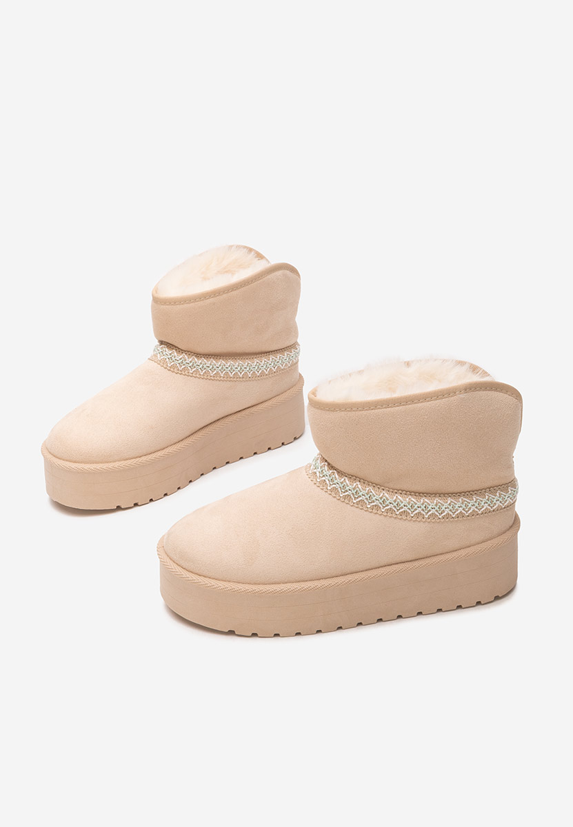Μπότες τύπου UGG με πλατφόρμα Orelis μπεζ