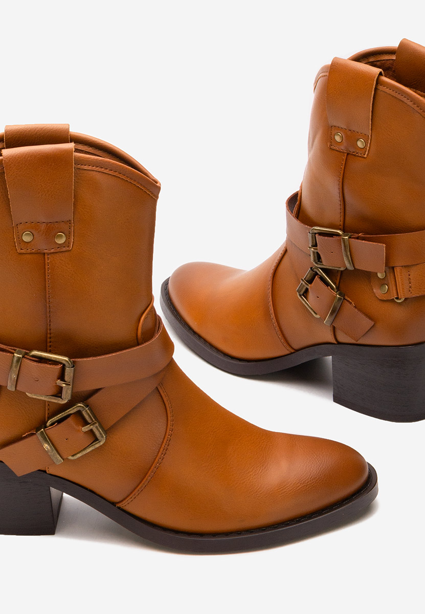 Γυναικεία Μποτάκια Cowboy Lestery ταμπά