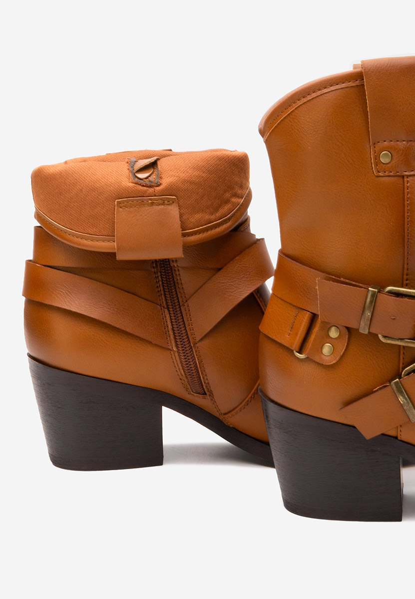 Γυναικεία Μποτάκια Cowboy Lestery ταμπά