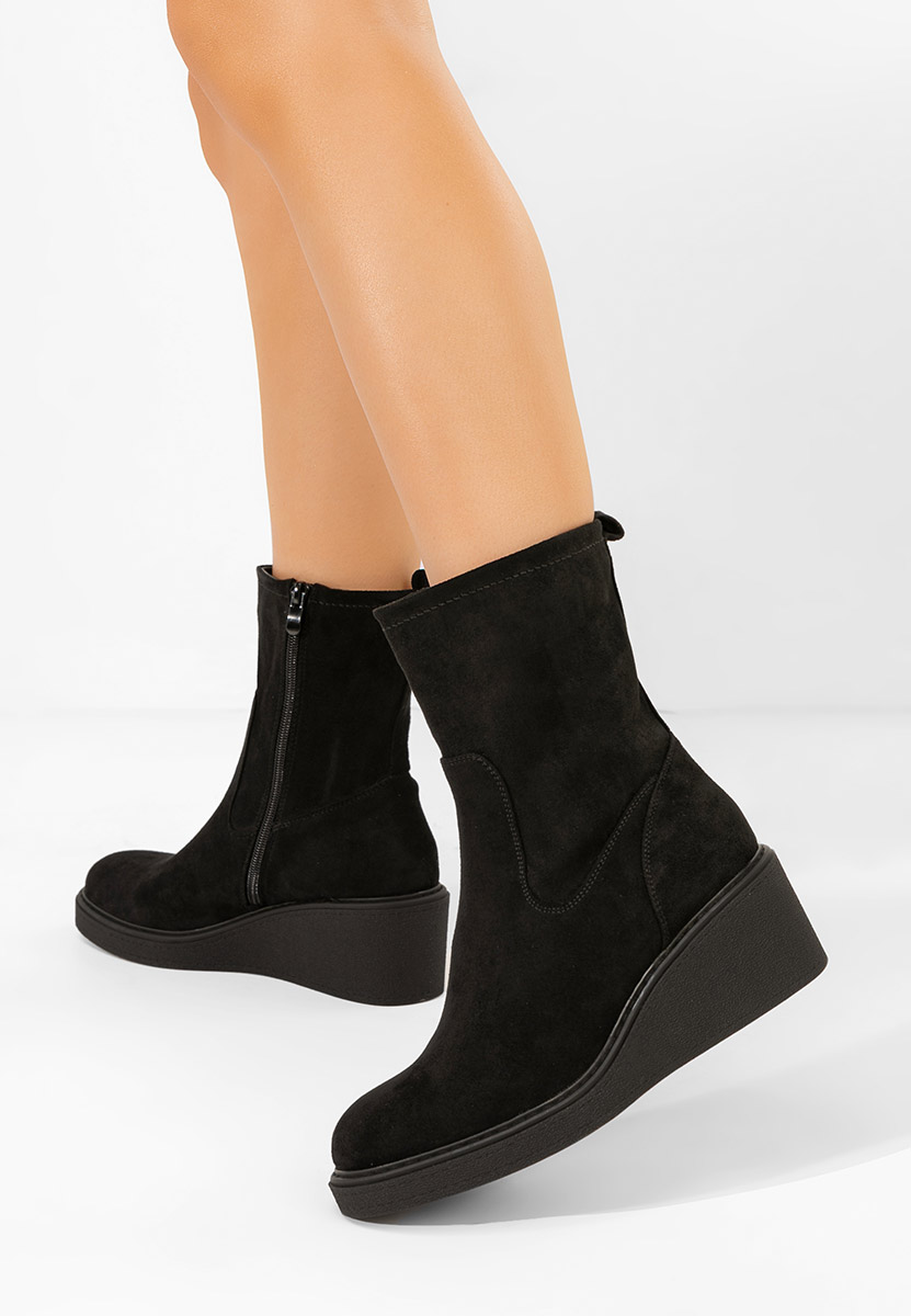 Μποτακια πλατφορμεσ Lysara Μαύρα