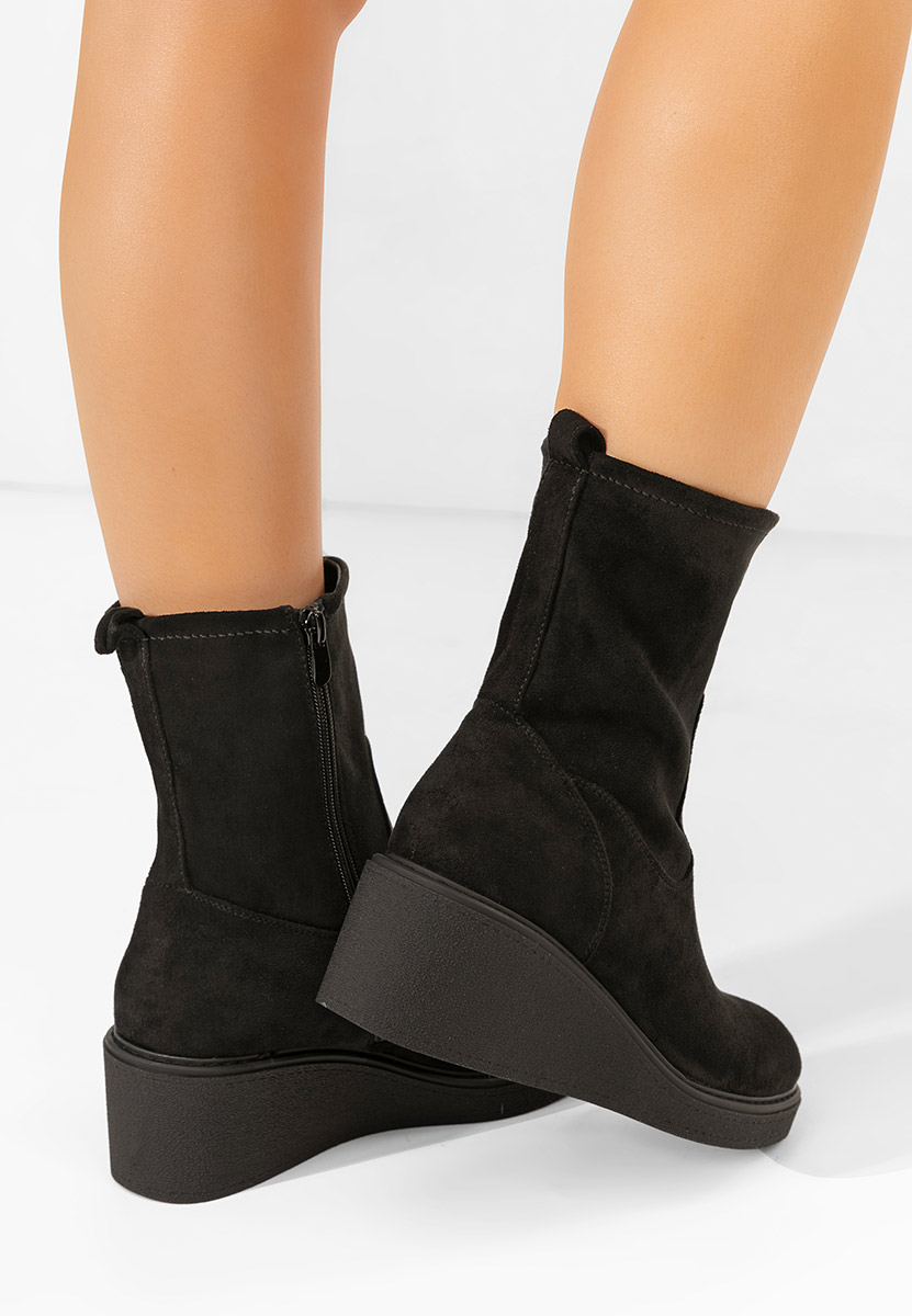 Μποτακια πλατφορμεσ Lysara Μαύρα