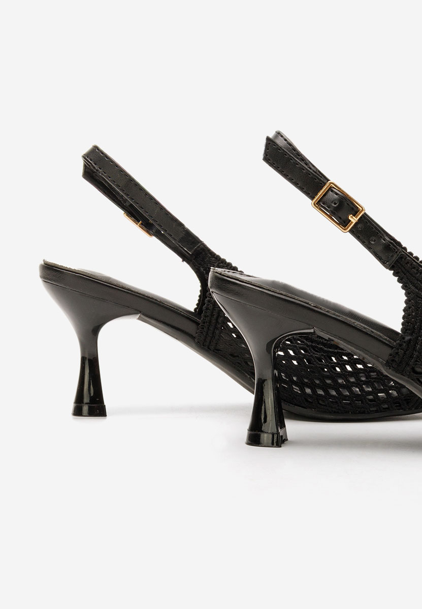 Γόβες slingback Deevina μαύρα