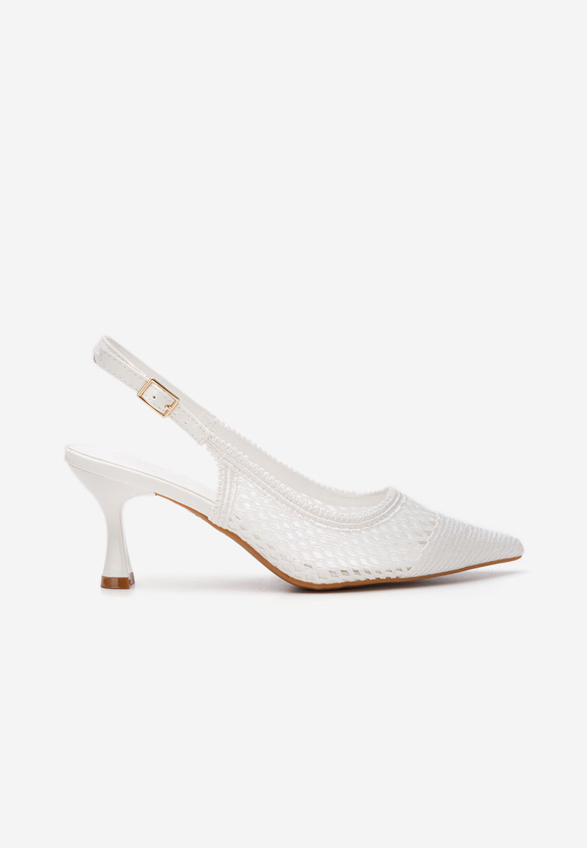 Γόβες slingback Deevina λευκά