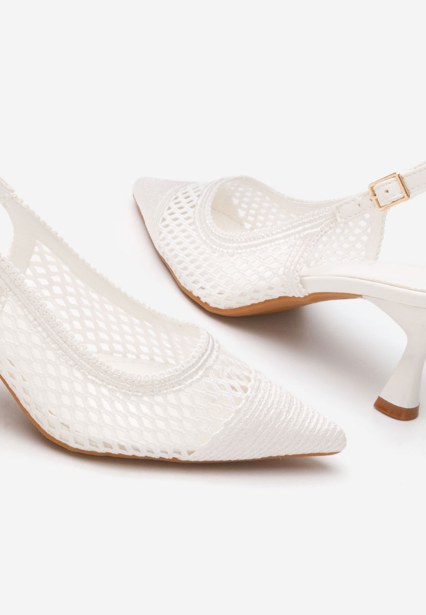 Γόβες slingback Deevina λευκά
